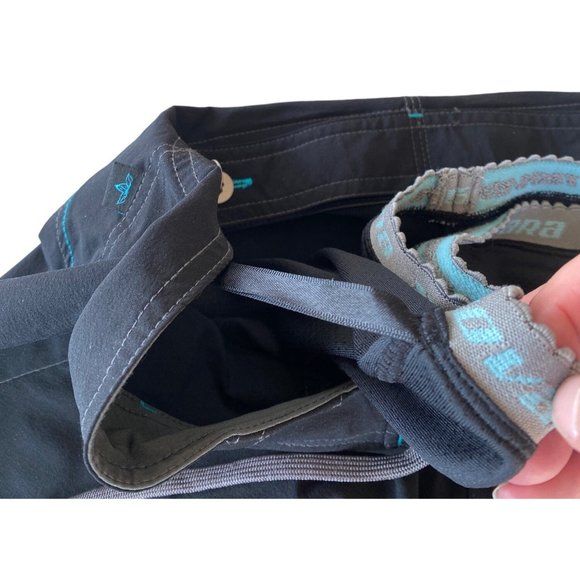 Novara Cycling Pants Crop Large Women's Capri Padded Liner Black Embroidered - Picture 13 of 16